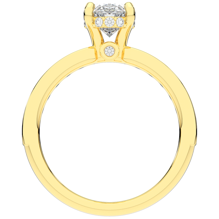 1.95CT.TW OVAL LAB DIAMOND UNDERHALO ENGAGEMENT RING - Nazarelle