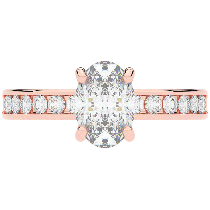 1.95CT.TW OVAL LAB DIAMOND UNDERHALO ENGAGEMENT RING - Nazarelle