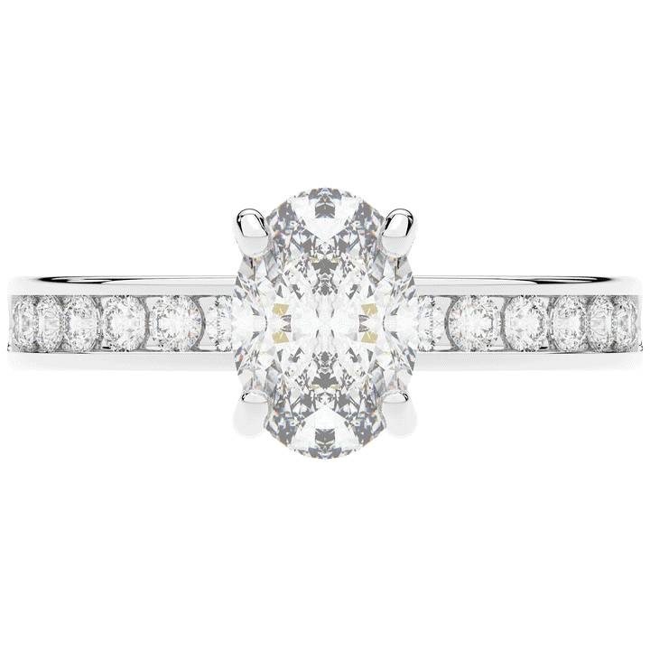 1.95CT.TW OVAL LAB DIAMOND UNDERHALO ENGAGEMENT RING - Nazarelle