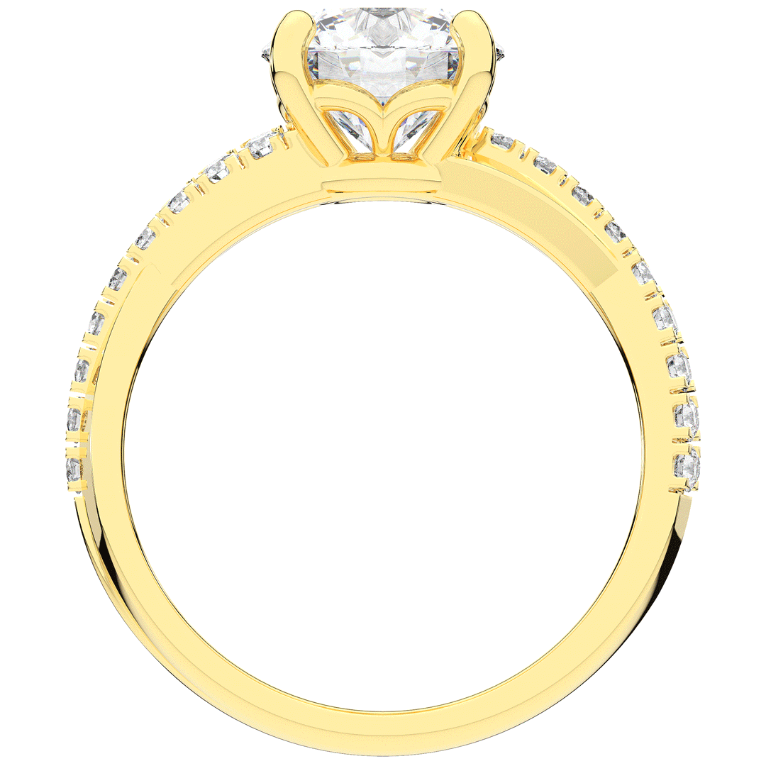 2.20CT.TW ROUND LAB DIAMOND TWISTBAND ENGAGEMENT RING