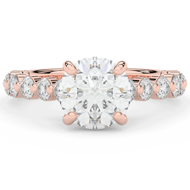 3.90CT.TW ROUND LAB DIAMOND ENGAGEMENT RING