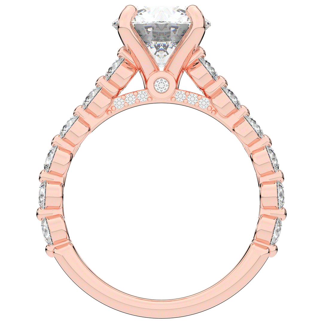 3.90CT.TW ROUND LAB DIAMOND ENGAGEMENT RING