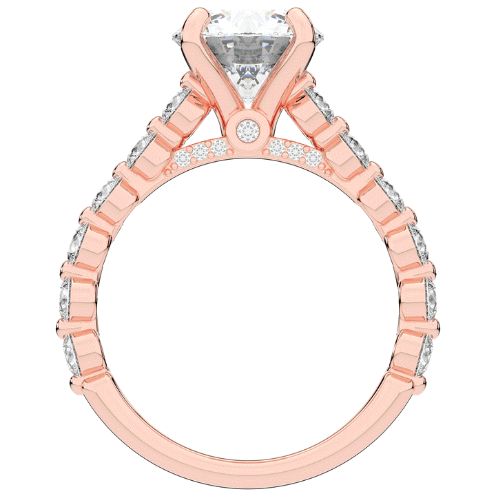 3.90CT.TW ROUND LAB DIAMOND ENGAGEMENT RING
