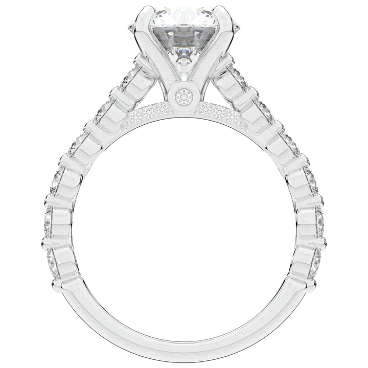 3.90CT.TW ROUND LAB DIAMOND ENGAGEMENT RING