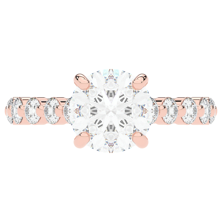 3.90CT.TW ROUND LAB DIAMOND ENGAGEMENT RING
