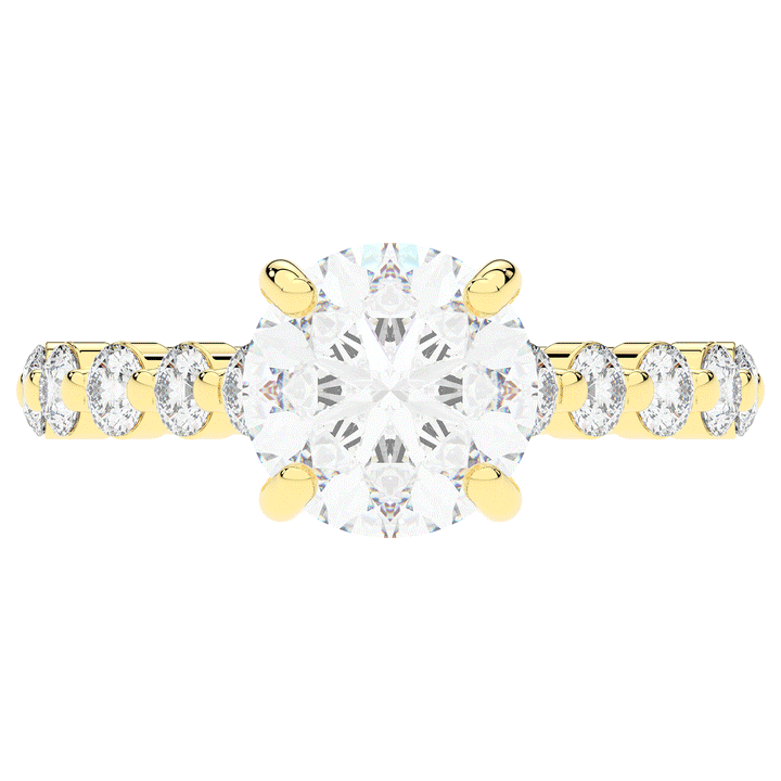 3.90CT.TW ROUND LAB DIAMOND ENGAGEMENT RING