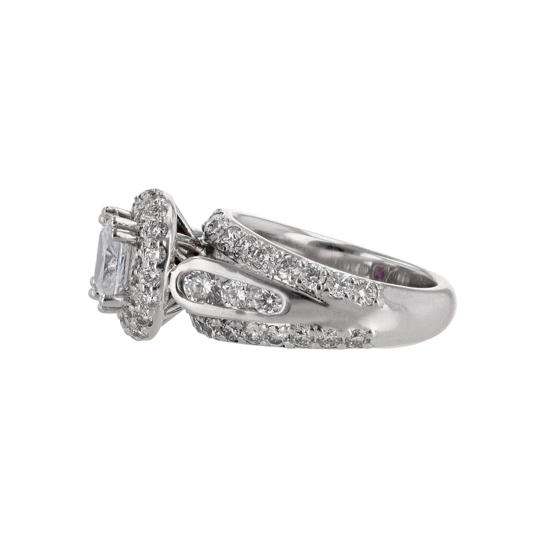 Round Diamond Hidden Pink Sapphire Ring