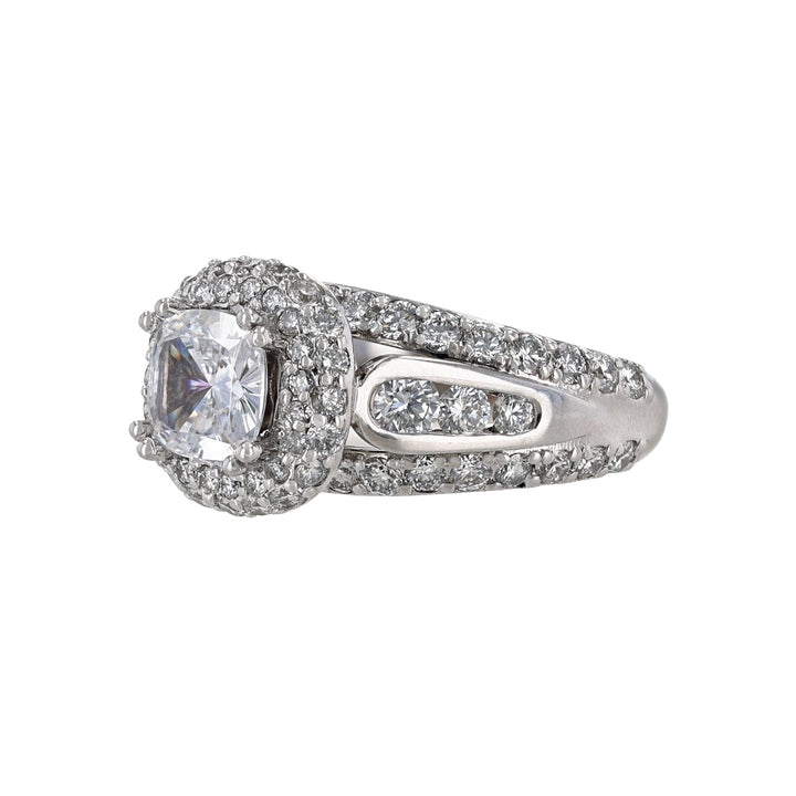 Round Diamond Hidden Pink Sapphire Ring
