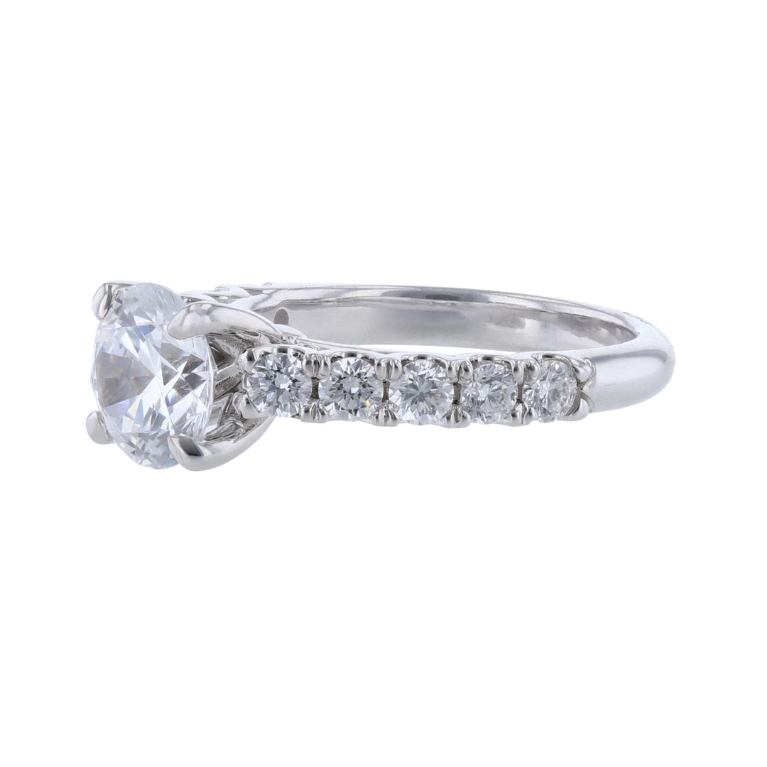 18K White Gold Ten Diamond Engagement Ring
