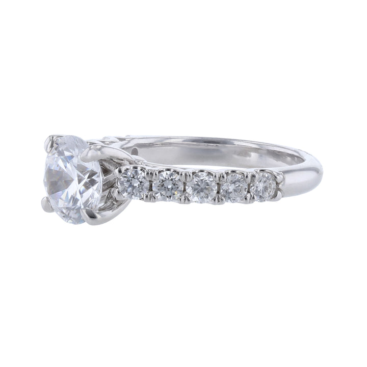 18K White Gold Ten Diamond Engagement Ring