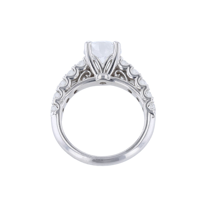 18K White Gold Ten Diamond Engagement Ring