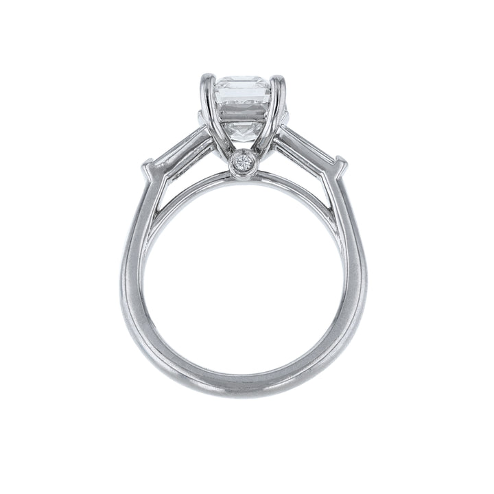 Platinum Emerald Cut Baguette Diamond Ring