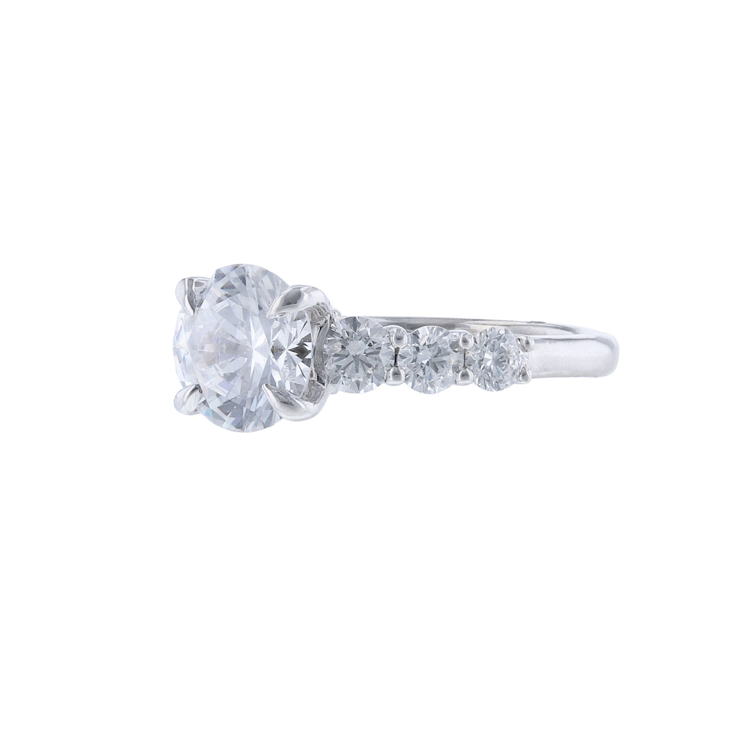 14K White Gold Diamond Accented Ring