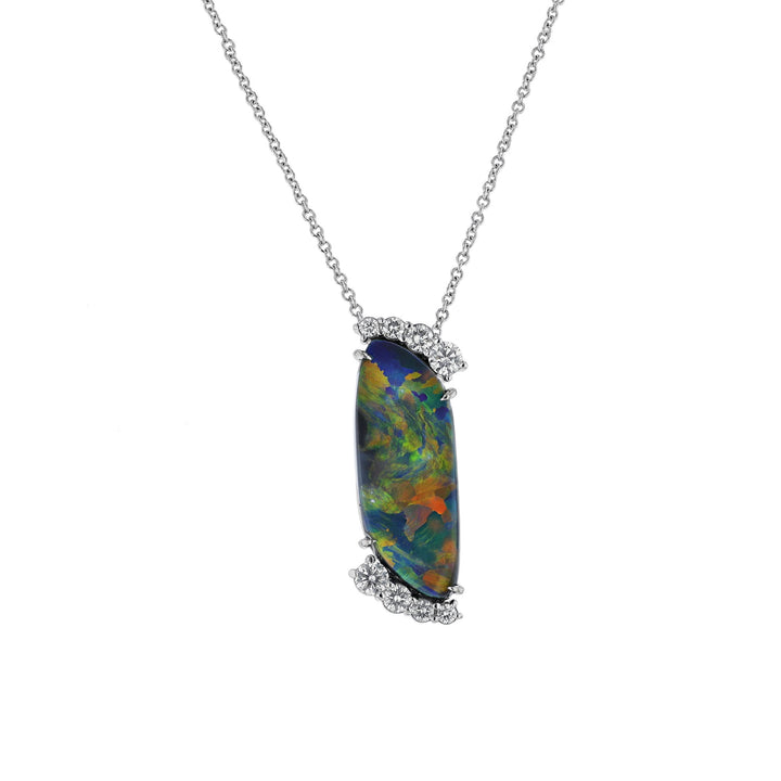 Australian Opal Diamond Necklace