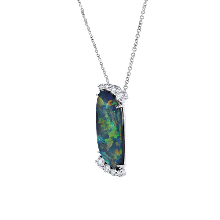 Australian Opal Diamond Necklace