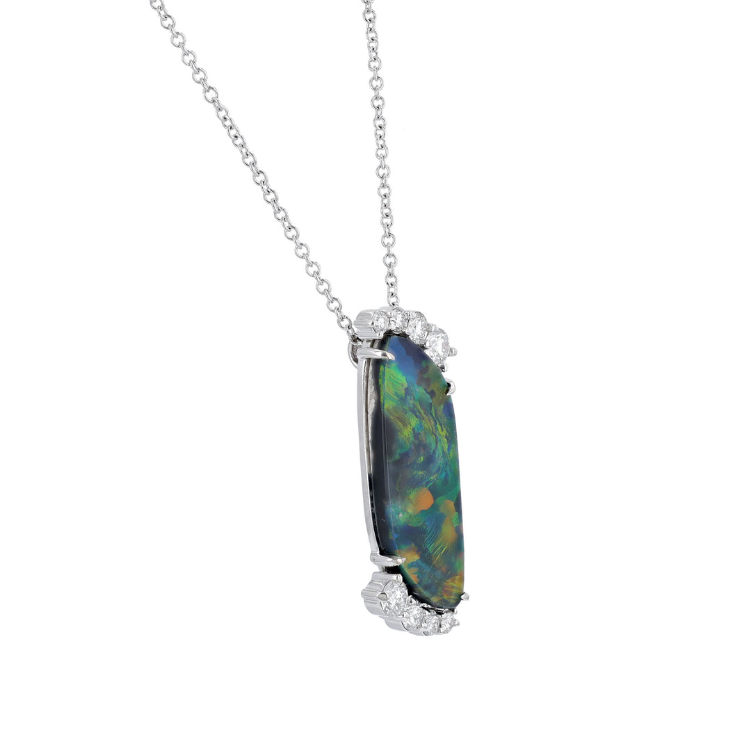 Australian Opal Diamond Necklace