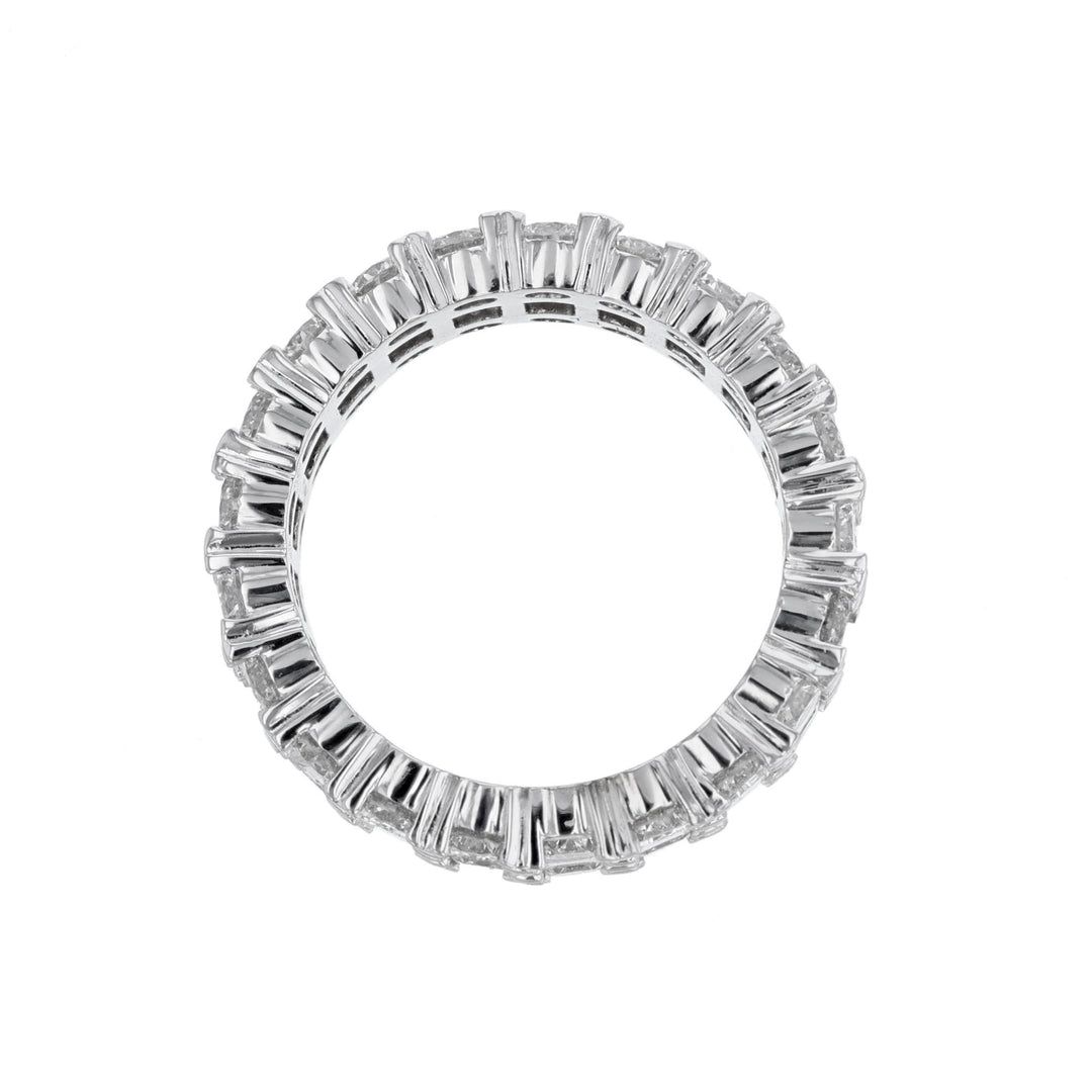 Triple Row Round & Baguette Diamond Band