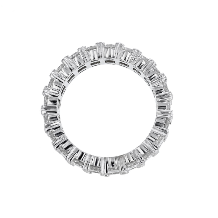 Triple Row Round & Baguette Diamond Band