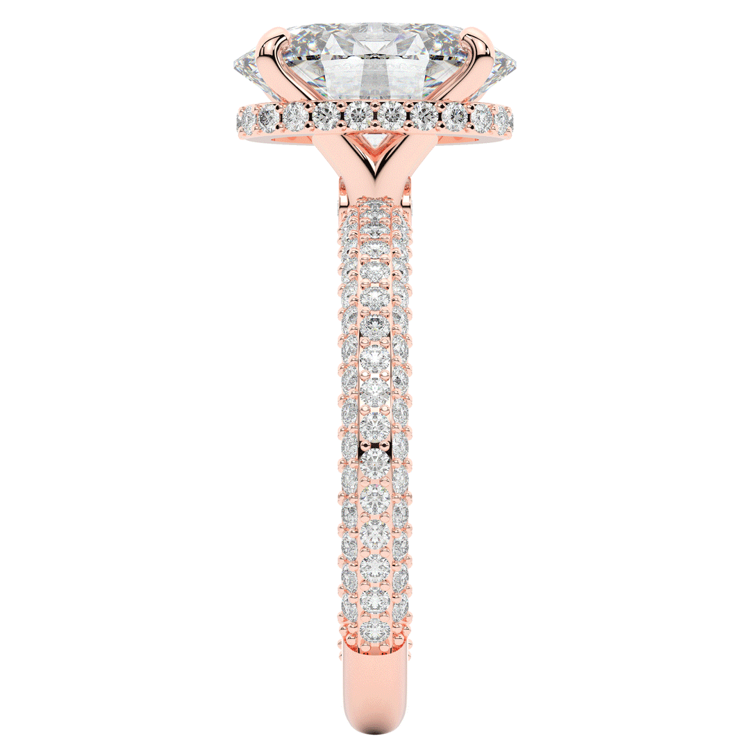 3.60CT.TW OVAL LAB DIAMOND SOLITAIRE ENGAGEMENT RING - Nazarelle