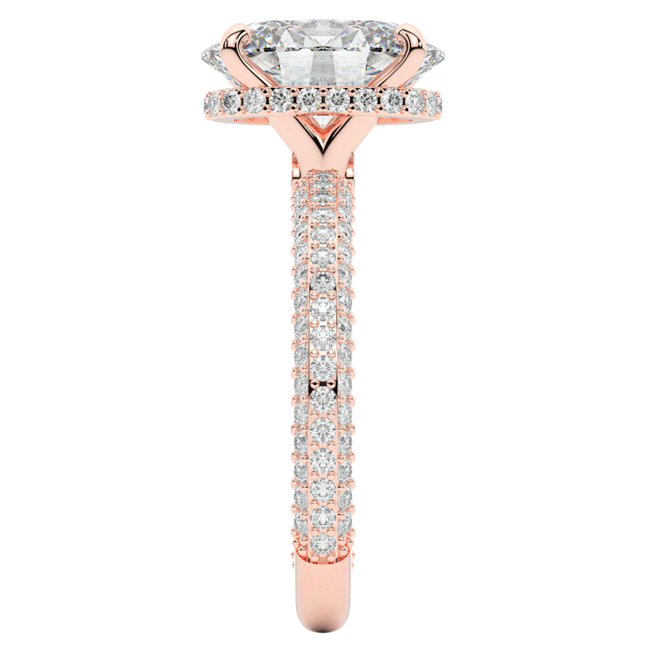 3.60CT.TW OVAL LAB DIAMOND SOLITAIRE ENGAGEMENT RING - Nazarelle