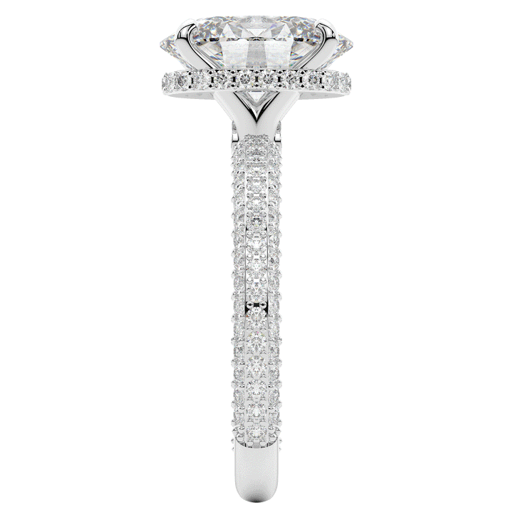 3.60CT.TW OVAL LAB DIAMOND SOLITAIRE ENGAGEMENT RING - Nazarelle