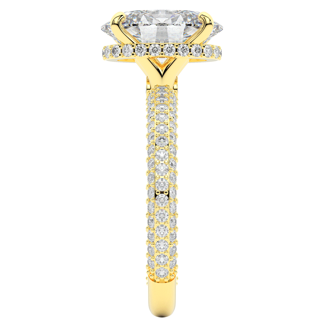 3.60CT.TW OVAL LAB DIAMOND SOLITAIRE ENGAGEMENT RING - Nazarelle