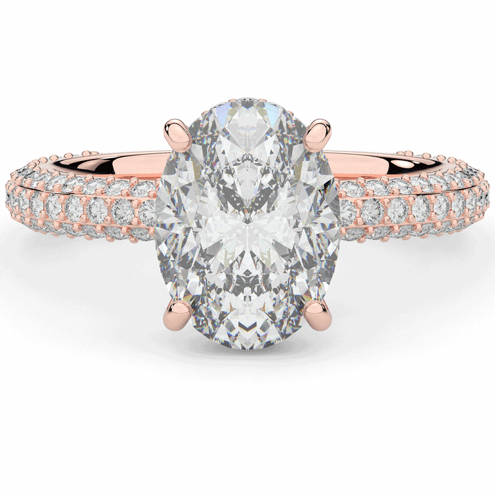 3.60CT.TW OVAL LAB DIAMOND SOLITAIRE ENGAGEMENT RING - Nazarelle