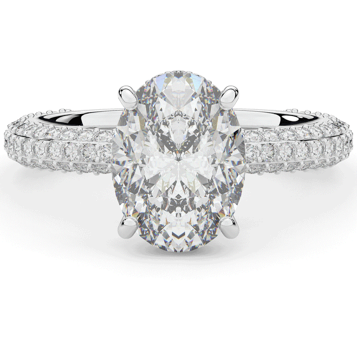 3.60CT.TW OVAL LAB DIAMOND SOLITAIRE ENGAGEMENT RING - Nazarelle