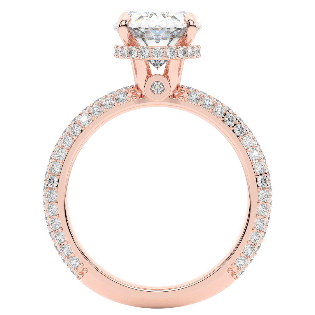 3.60CT.TW OVAL LAB DIAMOND SOLITAIRE ENGAGEMENT RING - Nazarelle