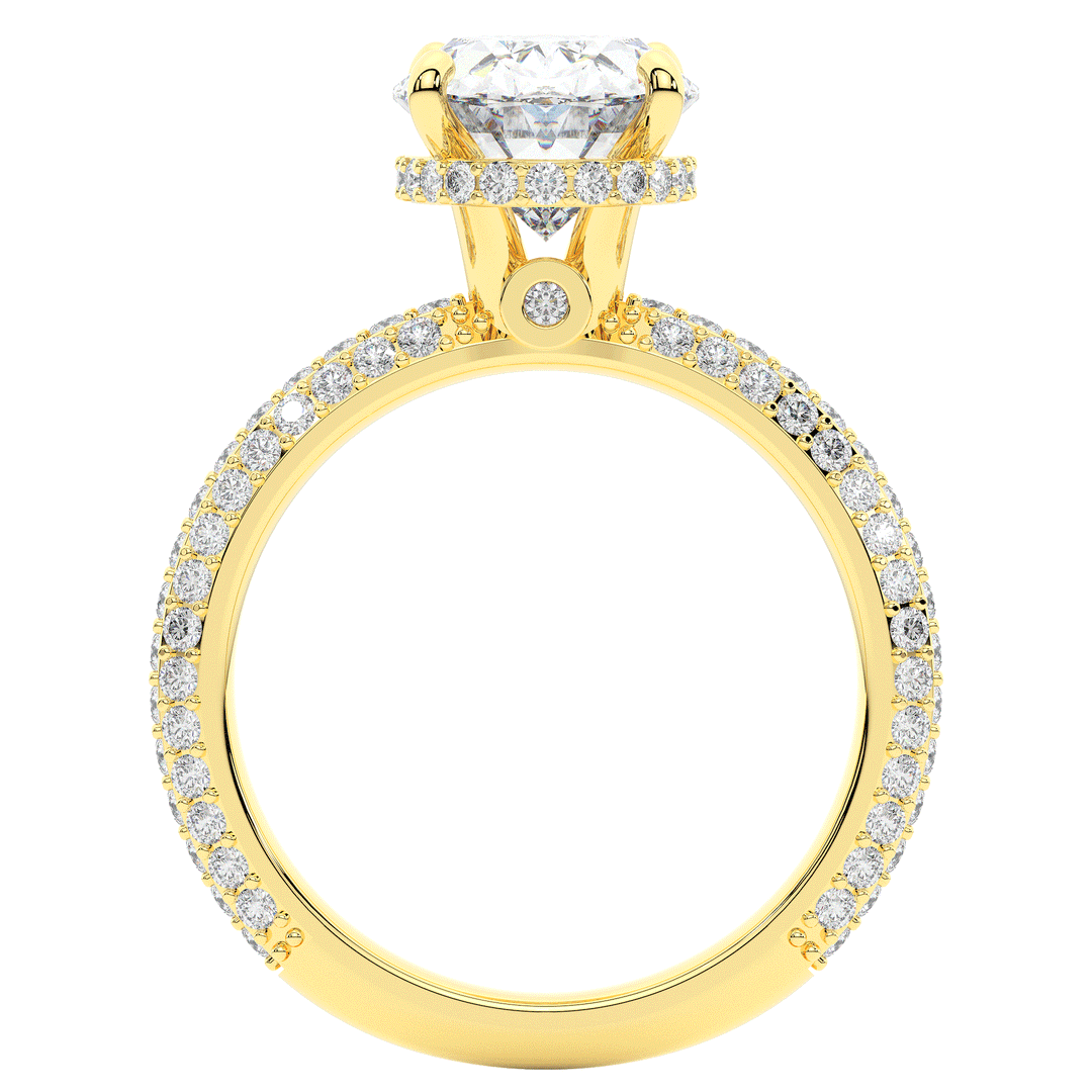 3.60CT.TW OVAL LAB DIAMOND SOLITAIRE ENGAGEMENT RING - Nazarelle