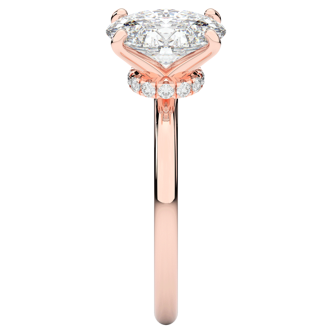 2.05CT.TW OVAL LAB DIAMOND SOLITAIRE ENGAGEMENT RING - Nazarelle