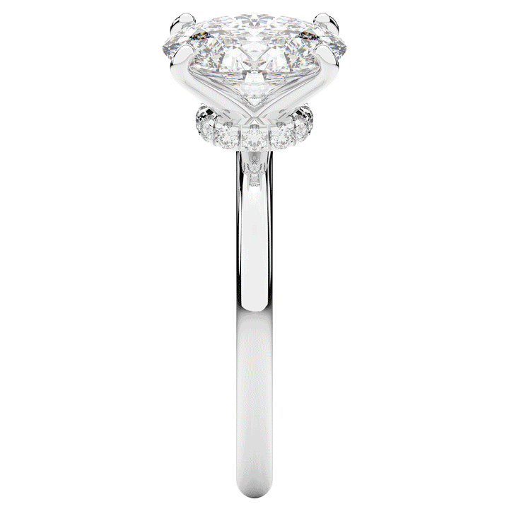 2.05CT.TW OVAL LAB DIAMOND SOLITAIRE ENGAGEMENT RING - Nazarelle