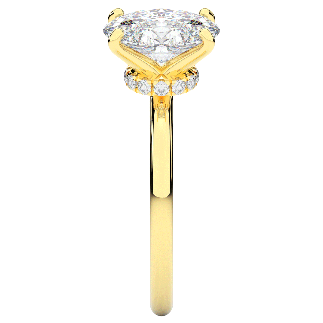 2.05CT.TW OVAL LAB DIAMOND SOLITAIRE ENGAGEMENT RING - Nazarelle