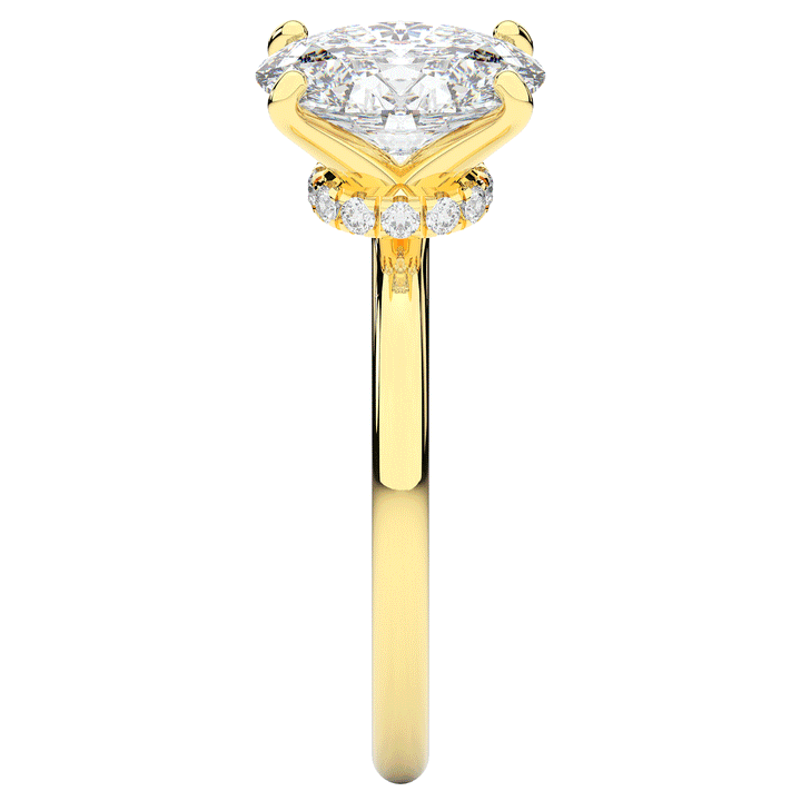 2.05CT.TW OVAL LAB DIAMOND SOLITAIRE ENGAGEMENT RING - Nazarelle