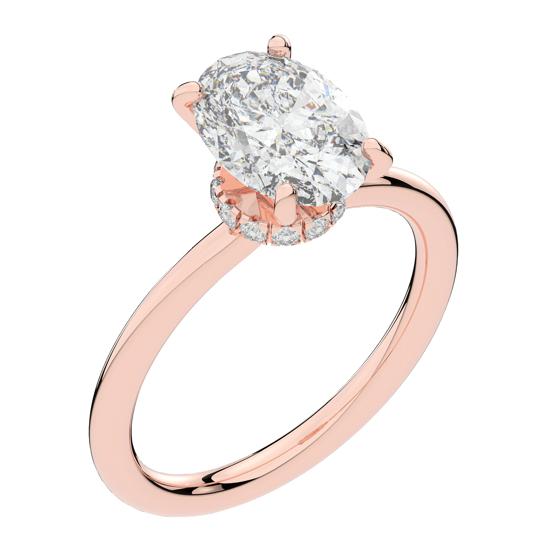 2.05CT.TW OVAL LAB DIAMOND SOLITAIRE ENGAGEMENT RING - Nazarelle