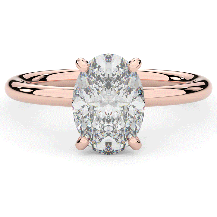 2.05CT.TW OVAL LAB DIAMOND SOLITAIRE ENGAGEMENT RING - Nazarelle