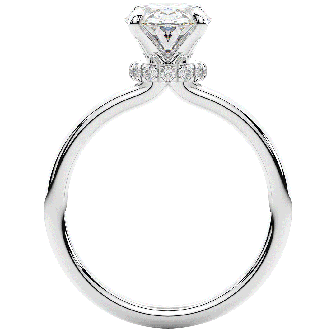 2.05CT.TW OVAL LAB DIAMOND SOLITAIRE ENGAGEMENT RING - Nazarelle