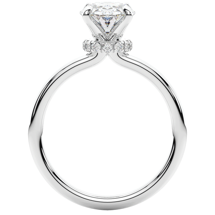 2.05CT.TW OVAL LAB DIAMOND SOLITAIRE ENGAGEMENT RING - Nazarelle