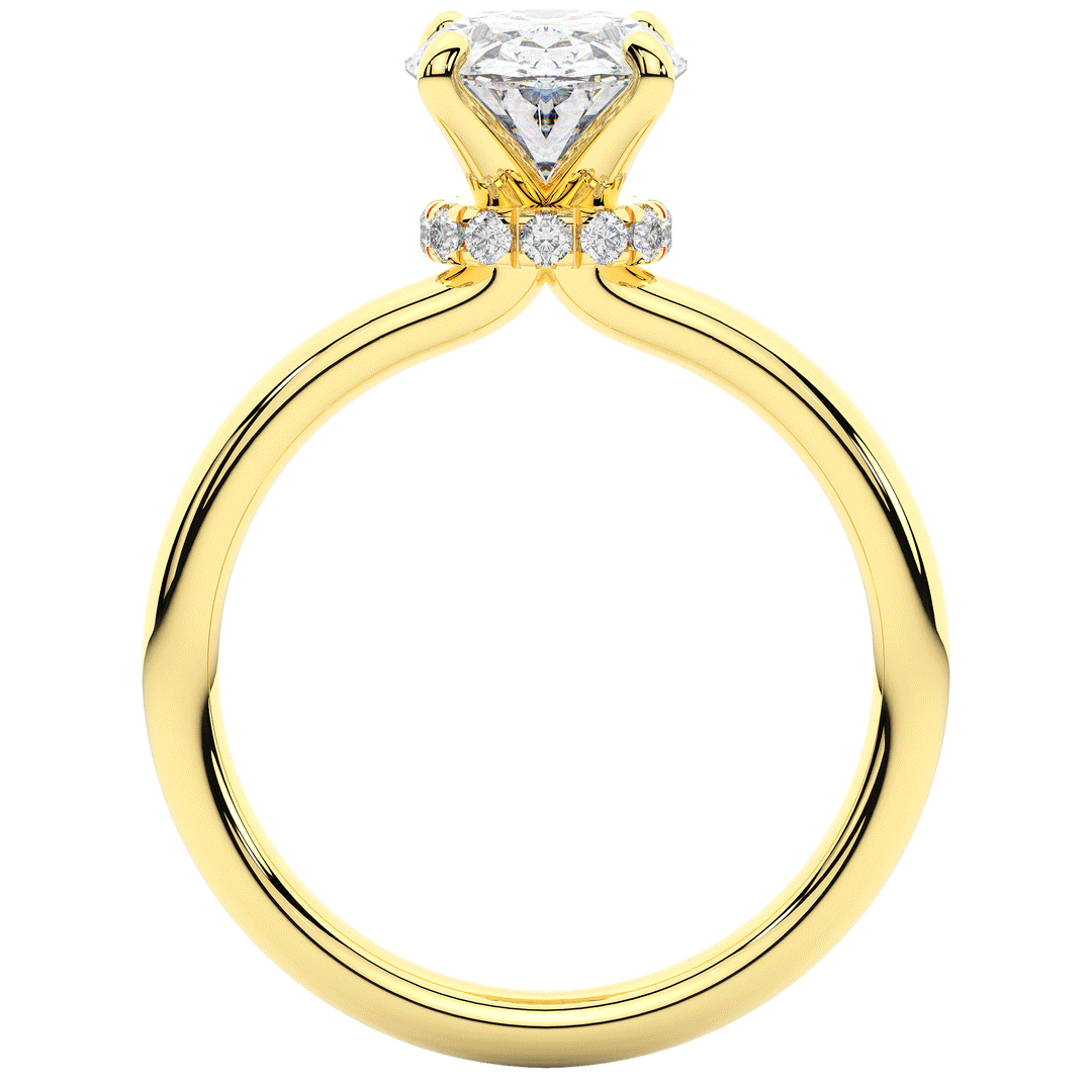 2.05CT.TW OVAL LAB DIAMOND SOLITAIRE ENGAGEMENT RING - Nazarelle