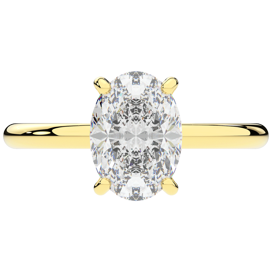 2.05CT.TW OVAL LAB DIAMOND SOLITAIRE ENGAGEMENT RING - Nazarelle