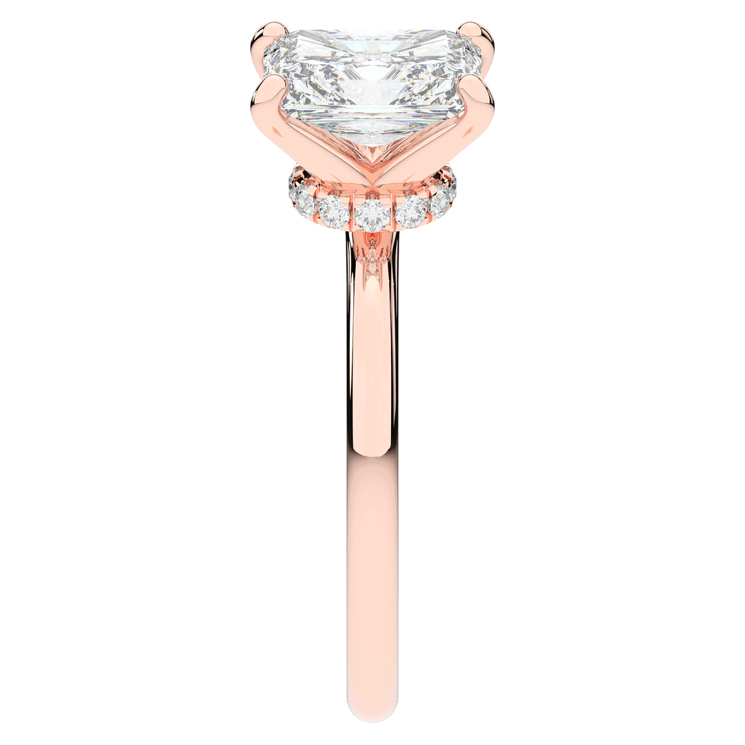 2.05CT.TW RADIANT LAB DIAMOND SOLITAIRE ENGAGEMENT RING - Nazarelle