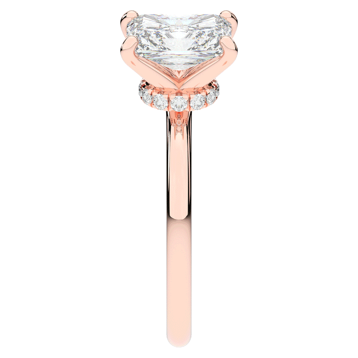 2.05CT.TW RADIANT LAB DIAMOND SOLITAIRE ENGAGEMENT RING - Nazarelle