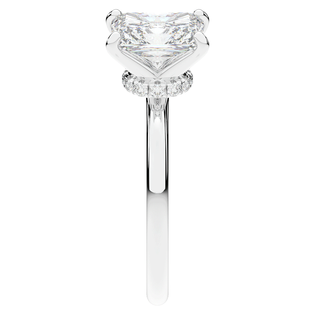 2.05CT.TW RADIANT LAB DIAMOND SOLITAIRE ENGAGEMENT RING - Nazarelle
