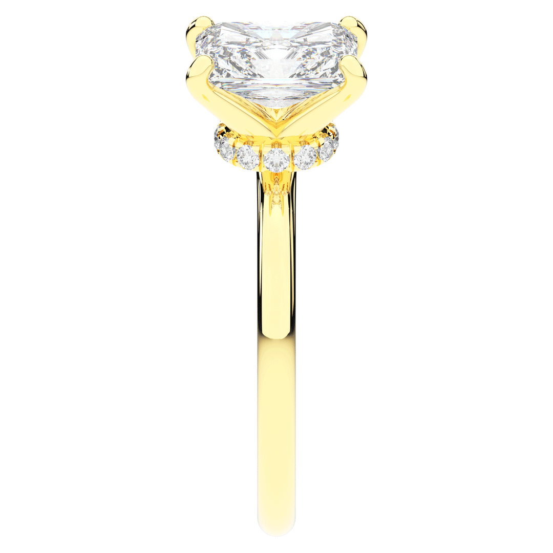 2.05CT.TW RADIANT LAB DIAMOND SOLITAIRE ENGAGEMENT RING - Nazarelle