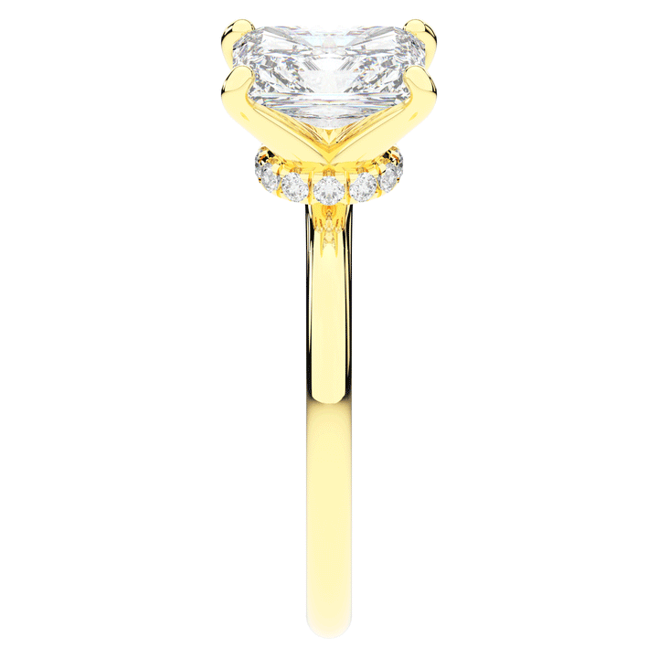 2.05CT.TW RADIANT LAB DIAMOND SOLITAIRE ENGAGEMENT RING - Nazarelle