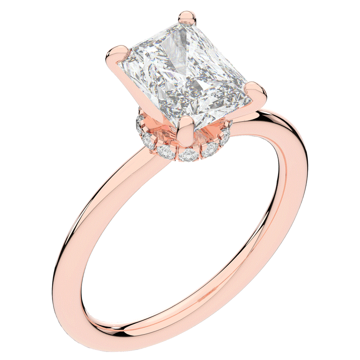 2.05CT.TW RADIANT LAB DIAMOND SOLITAIRE ENGAGEMENT RING - Nazarelle