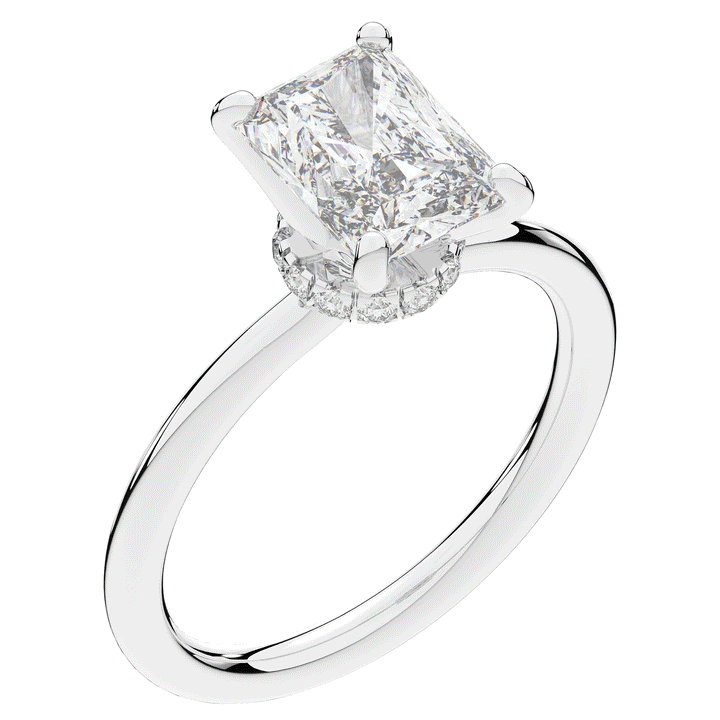 2.05CT.TW RADIANT LAB DIAMOND SOLITAIRE ENGAGEMENT RING - Nazarelle