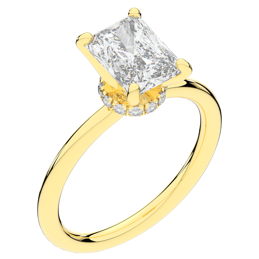 2.05CT.TW RADIANT LAB DIAMOND SOLITAIRE ENGAGEMENT RING - Nazarelle