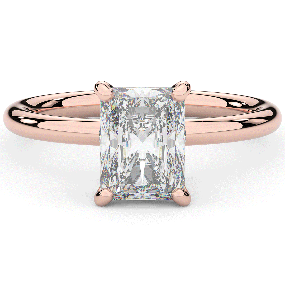 2.05CT.TW RADIANT LAB DIAMOND SOLITAIRE ENGAGEMENT RING - Nazarelle