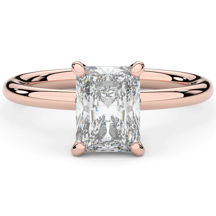 2.05CT.TW RADIANT LAB DIAMOND SOLITAIRE ENGAGEMENT RING - Nazarelle